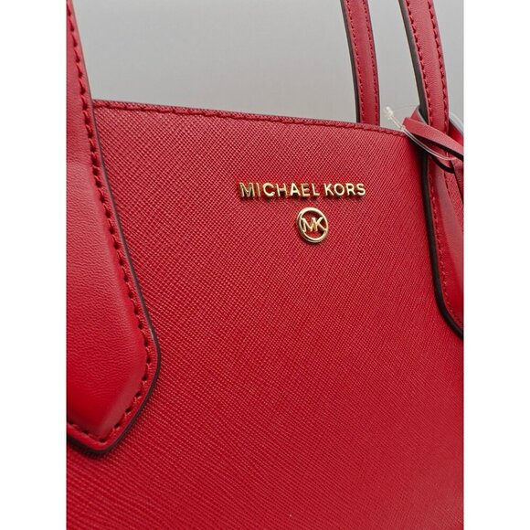 MICHAEL KORS Marilyn saffiano leather women's medium tote bag purse -CRIMSON/RED - Picture 5 of 11